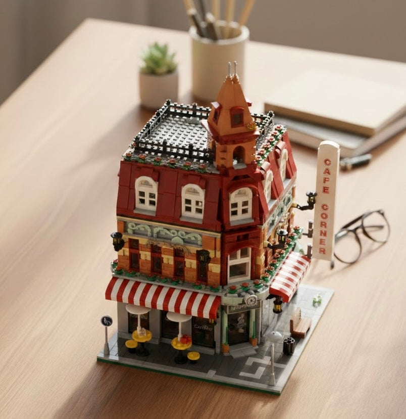Cafe Corner (1950 Pieces Miniblocks, Lighting Included)